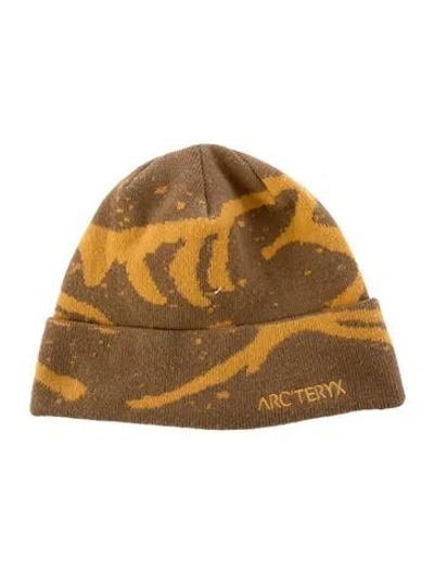 Pre-owned Arc'teryx Polyester Embroidered Beanie In Yellow