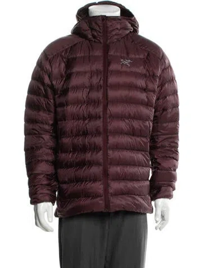 Pre-owned Arc'teryx Puffer Coat In Burgundy