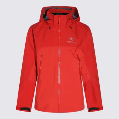 ARC'TERYX ARC'TERYX RED NYLON CASUAL JACKET
