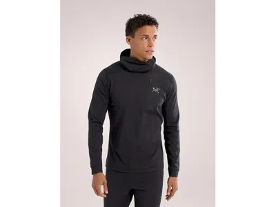 Arc'teryx Rho Lt Hoody Men's Clothing Black 1: Sm, Polyester/elastane
