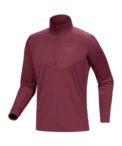 Arc'teryx Rho Lt Zip Neck Men's In Burgundy