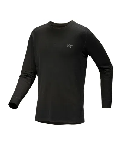 Arc'teryx Rho Round-collar Long-sleeved T-shirt In Black