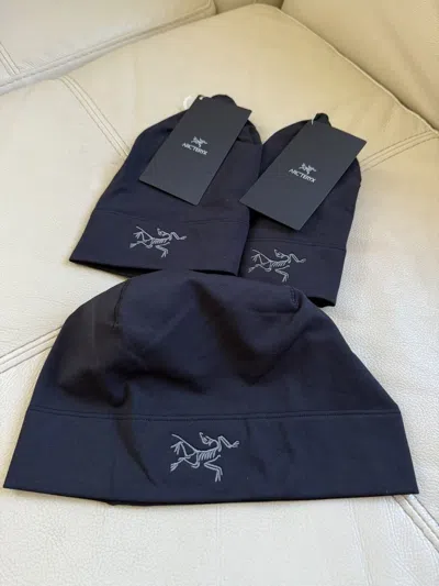 Pre-owned Arc'teryx Rho Toque Skullcap Beanie Black - L/xl Size