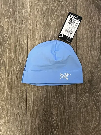Pre-owned Arc'teryx Rho Toque/beanie Blue S-m In White
