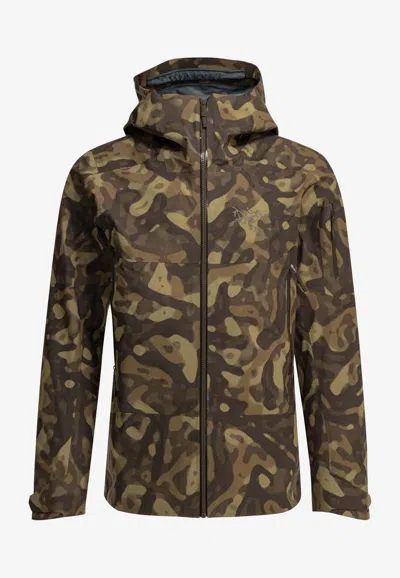 Arc'teryx Sabre Print Gore-tex 3l Technical Jacket In Green