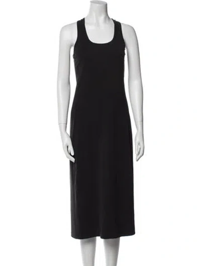Pre-owned Arc'teryx Scoop Neck Midi Length Dress In Black