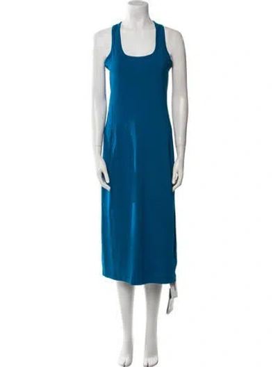 Pre-owned Arc'teryx Scoop Neck Midi Length Dress W/ Tags In Blue
