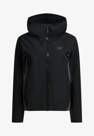 Arc'teryx Solano Technical Hooded Jacket In Black