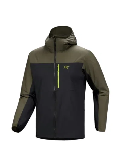 Arc'teryx Squamish Colour-block Hooded Jacket In Green