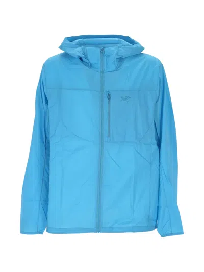 Arc'teryx Squamish Logo-embroidered Hooded Jacket In Blue