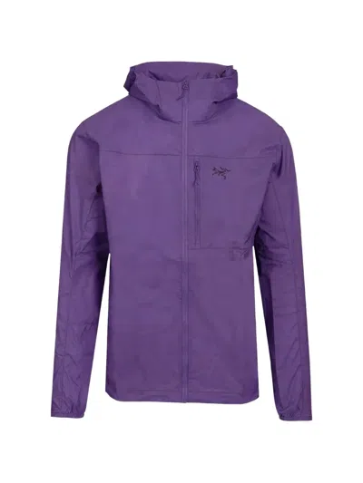 Arc'teryx Squamish Windbreaker Jackets In 퍼플