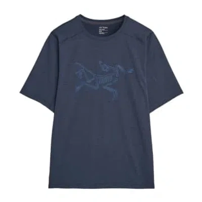 Arc'teryx T-shirt Cormac Logo Uomo Black Sapphire