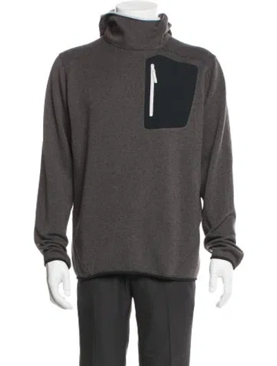 Pre-owned Arc'teryx Turtleneck Long Sleeve Hoodie In Black