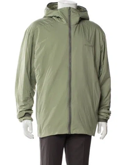 Pre-owned Arc'teryx Turtleneck Long Sleeve Hoodie In Green
