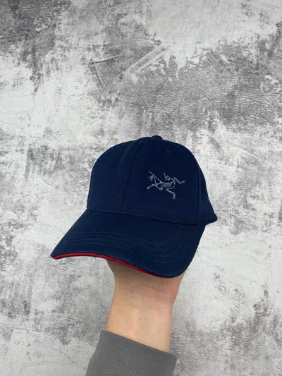 Pre-owned Arc'teryx Vintage Outdoor Gorpcore Arcteryx Flexfut Cap Hat In Blue