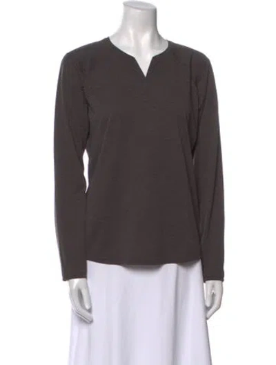 Pre-owned Arc'teryx V-neck Long Sleeve Top In Gray