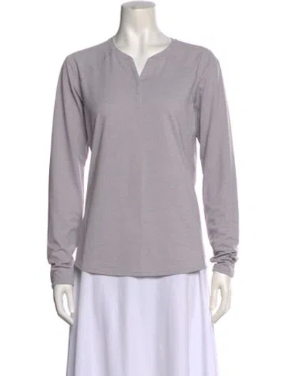 Pre-owned Arc'teryx V-neck Long Sleeve Top In Purple