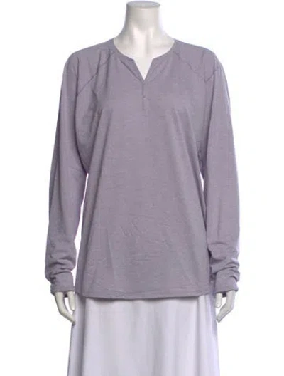 Pre-owned Arc'teryx V-neck Long Sleeve Top In Purple