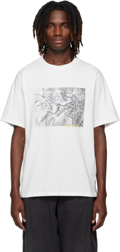 Arc'teryx White Kragg Cotton Lithographica S/s T-shirt
