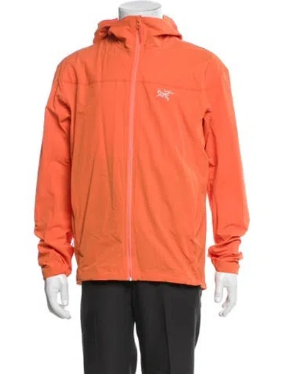 Pre-owned Arc'teryx Windbreaker In Orange