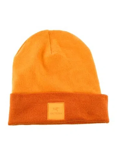 Pre-owned Arc'teryx Wool Beanie Hat In Orange