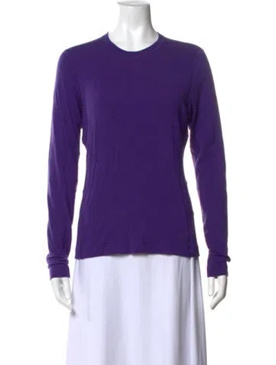 Pre-owned Arc'teryx Wool Crew Neck T-shirt In Purple