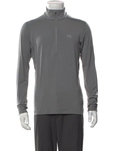 Pre-owned Arc'teryx Wool Mock Neck T-shirt In Grey