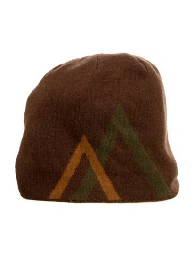 Pre-owned Arc'teryx Wool Print Beanie In Brown