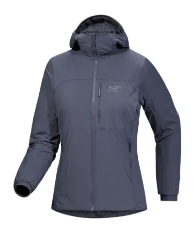Arc'teryx Zip Front Hooded Jacket In Blue
