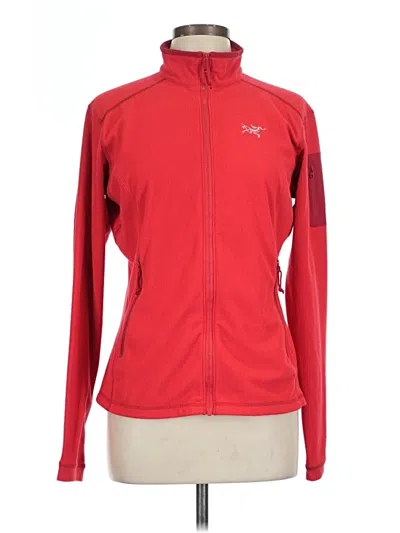 Pre-owned Arc'teryx Zip Up Hoodie In Red