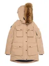 Arctic Explorer Fur-trimmed Pocket Coat In Brown