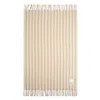 Arctic Fox & Co. Brown / White / Neutrals The Reykjavik Wool Throw - Pale Taupe Stripe In Brown/white