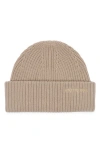 Arctic Fox & Co. Arctic Fox & Co The Embroidered Merino Wool Beanie In Brown