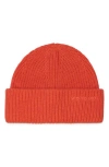 Arctic Fox & Co. Arctic Fox & Co The Embroidered Merino Wool Beanie In Orange