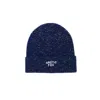 Arctic Fox & Co. Women's Blue The Embroidered Beanie In Deep Lagoon Navy In Gold