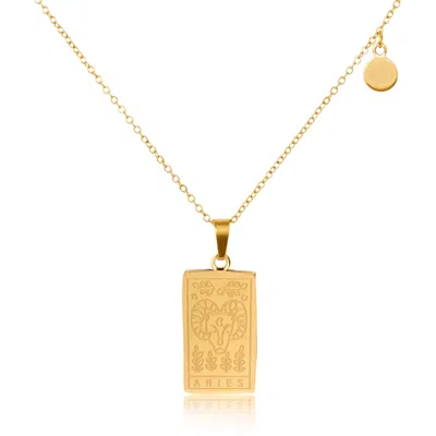 ARCTIC FOX & CO. WOMEN'S GOLD ARIES ZODIAC STAR SIGN NECKLACE