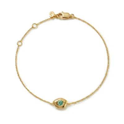Arctic Fox & Co. Women's Gold / Green The May Birthstone Bracelet - Gold Vermeil