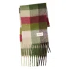 Arctic Fox & Co. Women's Green / Purple / Brown The Reykjavik Check Scarf - Frosted Bramble