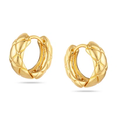 Arctic Fox & Co. Women's Kira Gold Lattice Hoop Earrings