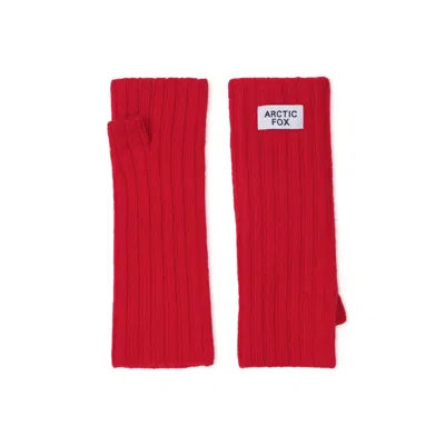 Arctic Fox & Co. Women's Merino Wool Fingerless Gloves - Flame Red