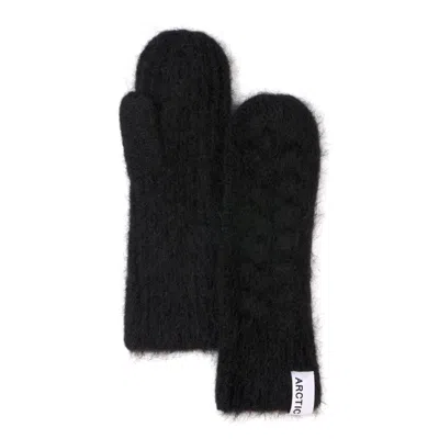 Arctic Fox & Co. Women's Mohair Mittens - Ebony Black