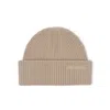 Arctic Fox & Co. Women's Neutrals Embroidered Merino Wool Beanie - Soft Taupe