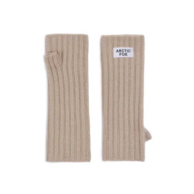 Arctic Fox & Co. Women's Neutrals Merino Wool Fingerless Gloves - Soft Taupe In Brown