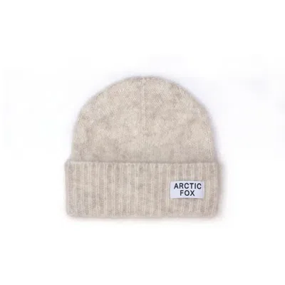 Arctic Fox & Co. Women's Neutrals / White The Mohair Beanie - Alpine Ecru