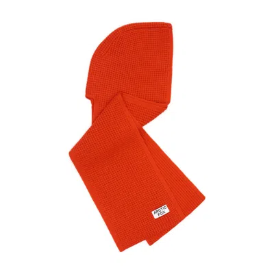 Arctic Fox & Co. Women's Red / Orange The Recycled Bottle Hooded Scarf - Sunkissed Coral In Multi