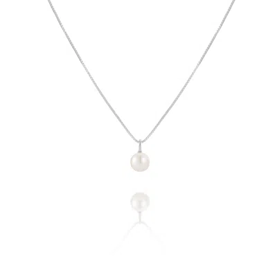 Arctic Fox & Co. Women's Silver Single Pearl Chain Necklace - Fae