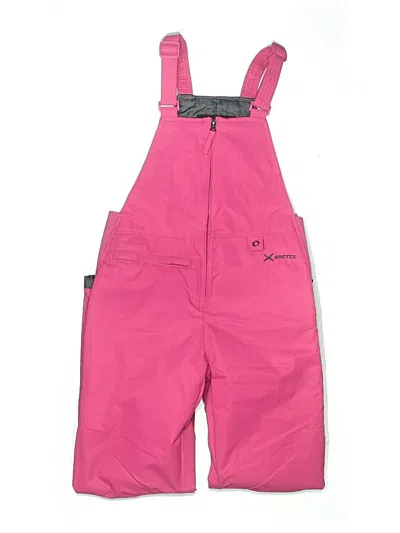 Pre-owned Arctix Kids' Snow Pants With Bib In Pink