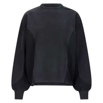 Ardea Women's Black Arch Crewneck