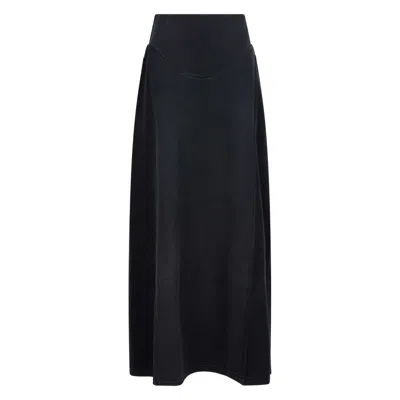 Ardea Women's Grey Black Siren Maxi Skirt In Blue