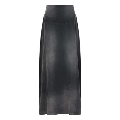 Ardea Women's Grey Siren Maxi Skirt In Black